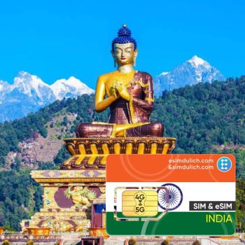 Sim Du Lịch Ấn Độ 10 Ngày Tốc Độ Cao (India)